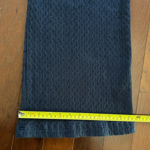 And Now This Brand Womens Navy Wide leg Knit Pants Draw String High Waisted Sz M - Picture 6 of 9